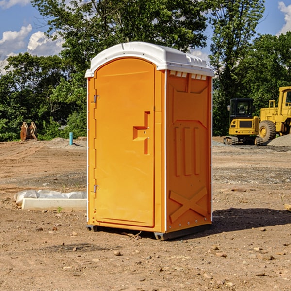 how often are the portable restrooms cleaned and serviced during a rental period in Mendon OH